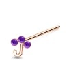 J Letter Silver Straight Nose Stud NSKA-663 